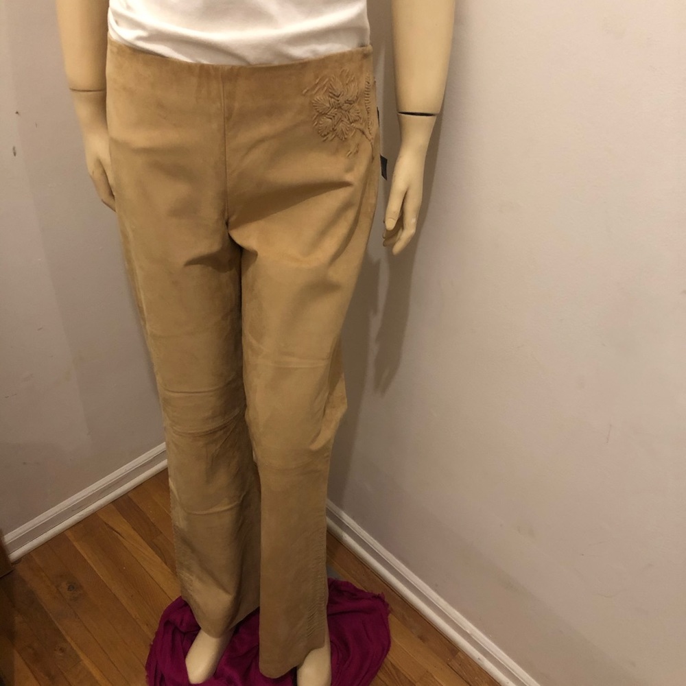 Suede Kenneth Cole Luxury Bohemian Style Pants,  6 (NWT) & 12 (NWOT)